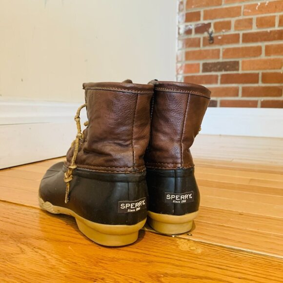 SPERRY Girl's Saltwater Waterproof Duck Rain Boots - Picture 6 of 13